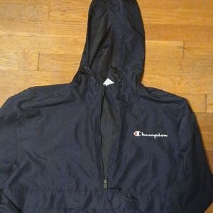 Champion Navy Hooded Windbreaker